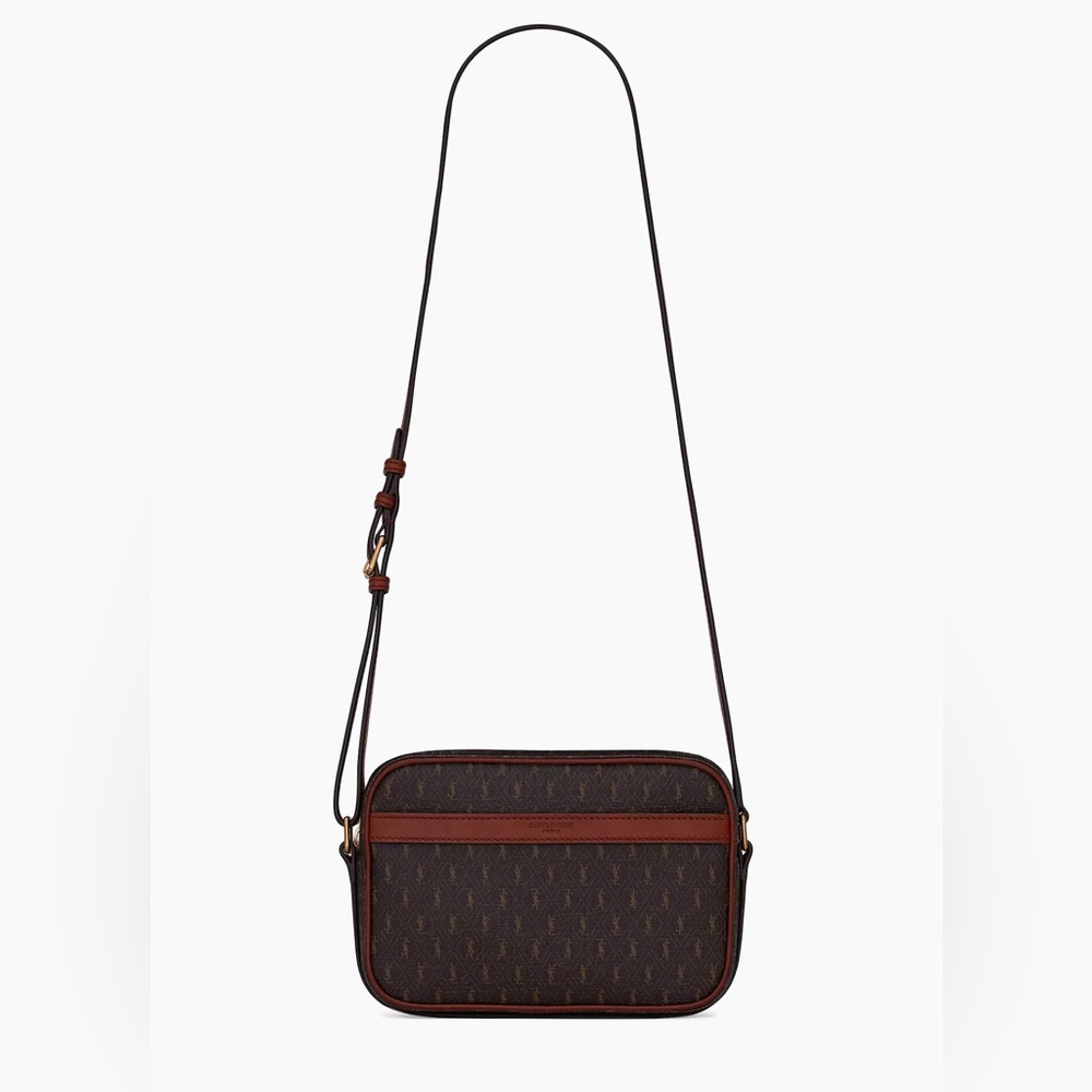 Saint Laurent Monogram Coated Canvas Camera Bag